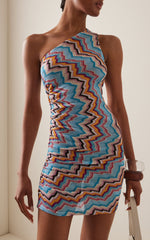 Knit One-Shoulder Mini Dress