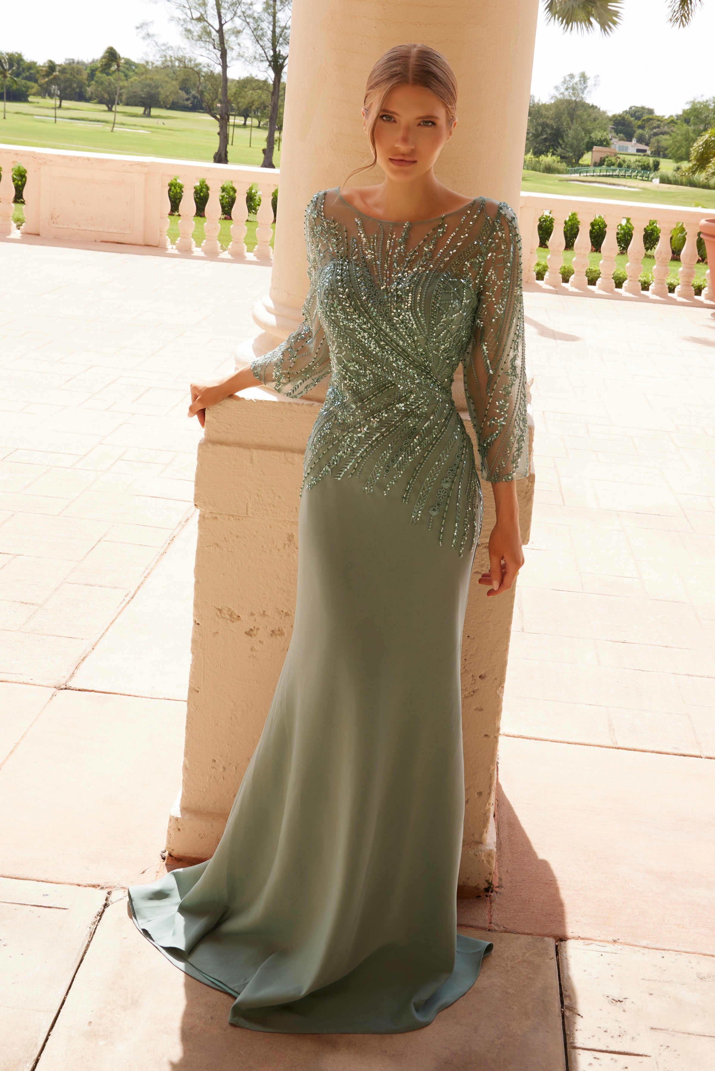 NOX ANABEL MH137 Elegant Satin Mother Of The Bride Dress