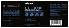 Nupex Cell Balance peptide capsules for muscle recovery and tissue repair in a 60-count bottle