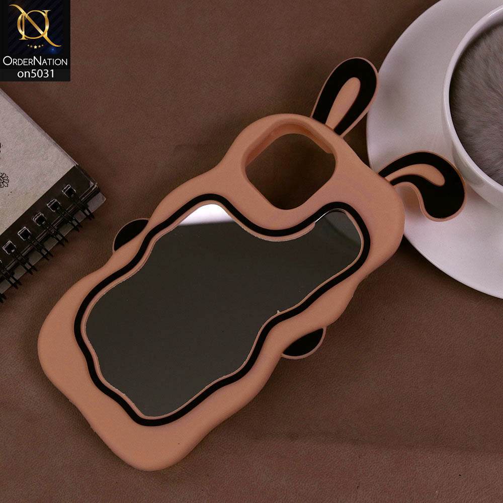 iPhone 16 Pro Max Cover - Peach - 360-Degree Protection Cute Cartoon Bunny Mirror Soft Silicone Case on5031-ip16pm-peach_d19822df-ff2a-480e-854f-7cd0cd242e75 iPhone 16 Pro Max