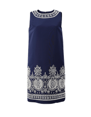 OSCAR DE LA RENTA-Faille Embroidered Dress-