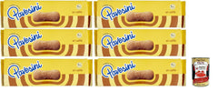 Pavesi Snack Kuchen & Backwaren Pavesi Pavesini al Caffe', Biscotto Leggero per Colazione o Merenda, Leichter Keks mit Kaffee zum Frühstück oder Snack, biscuits cookies, 6x 200 g + Italian Gourmet polpa 400g 8013355999785