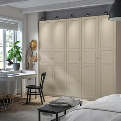PAX / TYSSEDAL wardrobe combination, grey-beige/grey-beige, 250x60x236 cm