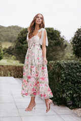 Petal and Pup USA DRESSES Mirabel Midi Dress - Multi Floral