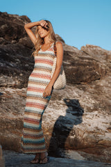 Petal and Pup USA DRESSES Sommer Midi Dress - Multi Stripe