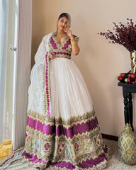 Fashionable Purple and Gray Traditional Ethiopian Dress