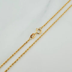 Set Cadena y Dije Lazo + Estrella David 1.4gr / 39.9cm / 1.39mm Oro Amarillo 18K (Oferta) &