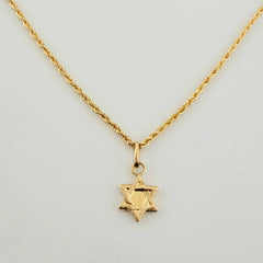 Set Cadena y Dije Lazo + Estrella David 1.4gr / 39.9cm / 1.39mm Oro Amarillo 18K (Oferta) &