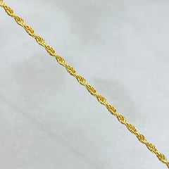 Cadena Lazo 1.1gr / 60cm + Dije Cruz 0.45gr / 2cm Templaria Bordeada Oro Amarillo (Oferta)