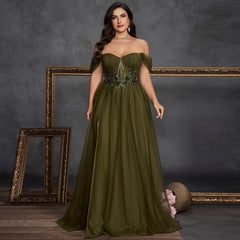 Glamorous Elegant Women Plus Size Evening Gowns Prom Dresses