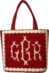 50’s/60’s GBR Monogrammed Needlepoint Top Handle Purse by Jr