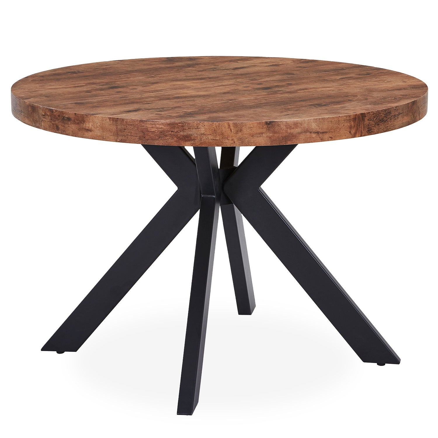 Table extensible ronde Aphista noyer et noir