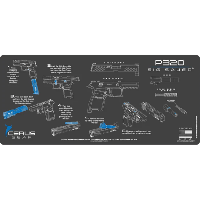 ProMat - Sig Sauer® P320 Instructional Gun Mat - Cerus Gear