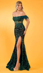 Rachel Allan 70552 - Ombre Prom Dress Prom Dresses 00 / Emerald Ombre