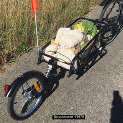 Einrad-Fahrradanhänger mit Stoßdämpfer