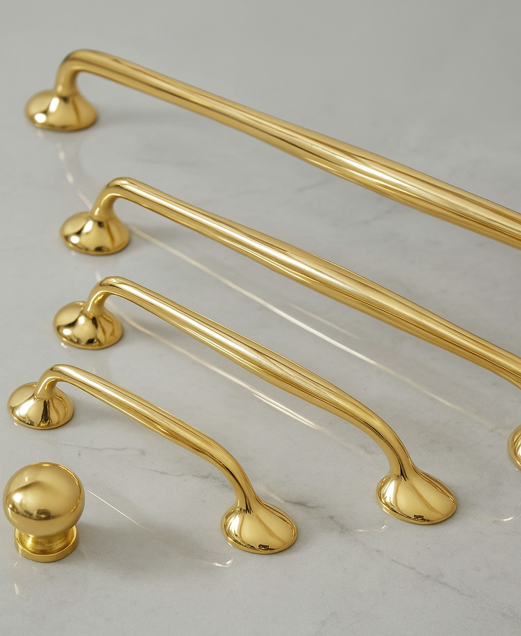 Richmond Cabinet Pulls - Unlacquered Brass Polished