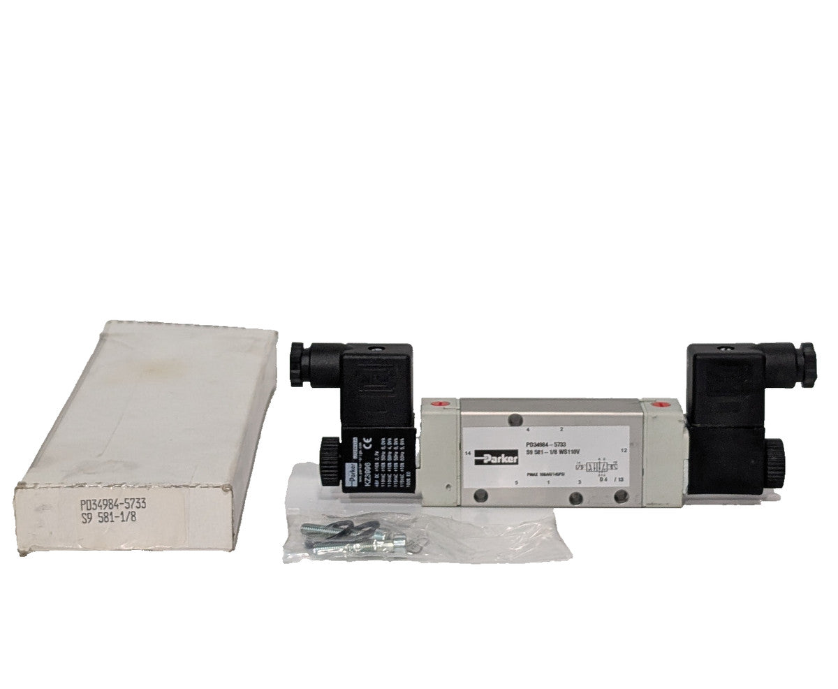 Parker PD34984-5733 Valve Block S9-581-1/8, Origa KZ3996 Solenoid Assembly
