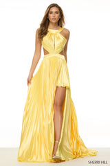 Sherri Hill 57079 prom dress images. Sherri Hill 57079 is available in these colors: Emerald, Royal, Red, Black, Yellow.
