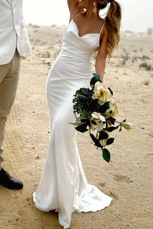 simple-sheath-white-wedding-dresses-with-thin-straps