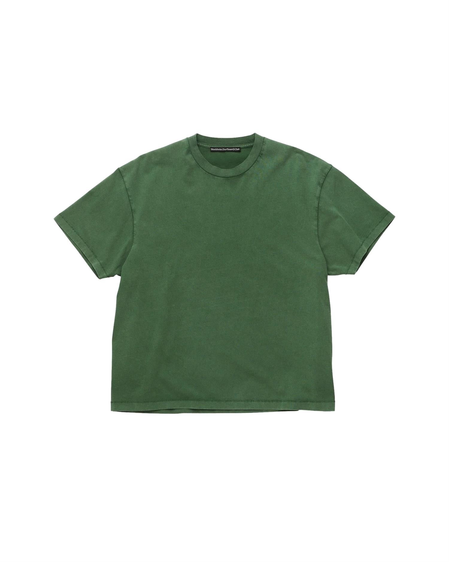 Stockholm Surfboard Club Box Tee Back Logo Green Mile T-shirt Grønn - modostore.no