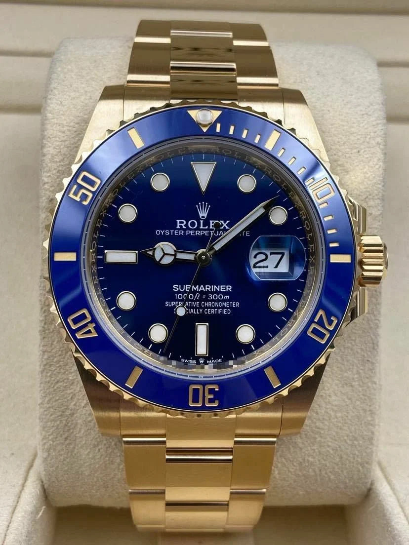 Rolex Submariner Date 41mm Yellow Gold Blue Dial 126618LB Box & Papers 2025