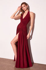 Prom Dresses Formal Long Slit Prom Dress Black