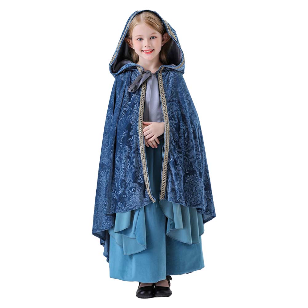 The Lord Of The Rings Arwen Kids Children Blue Dress Carnival Halloween Cosplay Costume