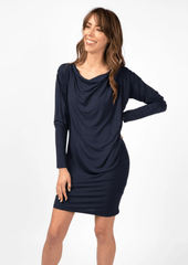 The Revolve Dress / Top in Navy Blue - Final Sale - Veneka-Sustainable-Ethical-Dresses-Encircled Drop Ship