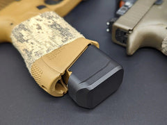Top-down view of Glock 19 magazine extension