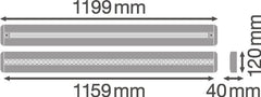 Luminaria LED Lineal Ledvance "Indiviled" 42W 5050Lm 4000K 70º IP20