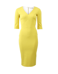 VICTORIA BECKHAM-Exposed Back Zip Dress-