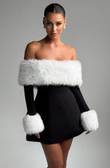 Villanelle Mini Dress - Black/White Dress Babyboo Fashion Premium Exclusive Design