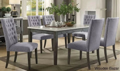 Craft Decor 6 seater Marble Top Dining Set