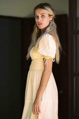 Canyon Dress | Soft Yellow | Silk dress.