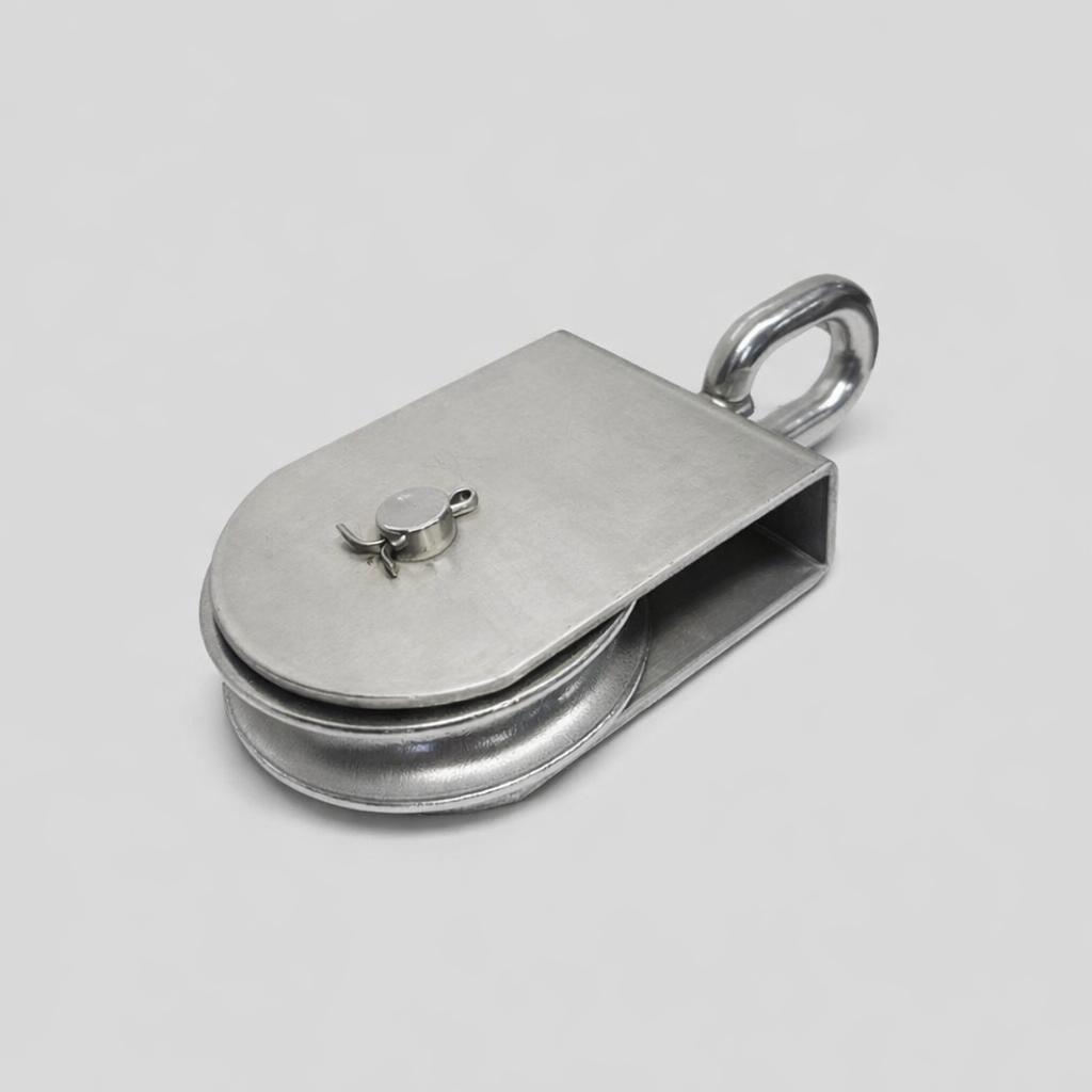 4 Pcs Marine T316 Stainless Steel 3" Sheave Square Block For 1/2" Cable Wire Rope 1,400 Lbs WLL