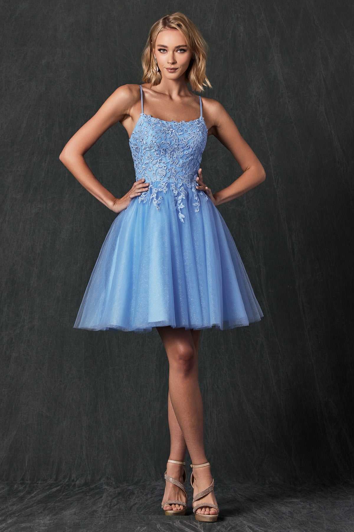 Cocktail Dresses A Line Short Cocktail Floral Dress Powder Blue