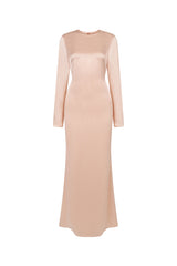 Mira A-line Long Sleeved Polyester Maxi Dress