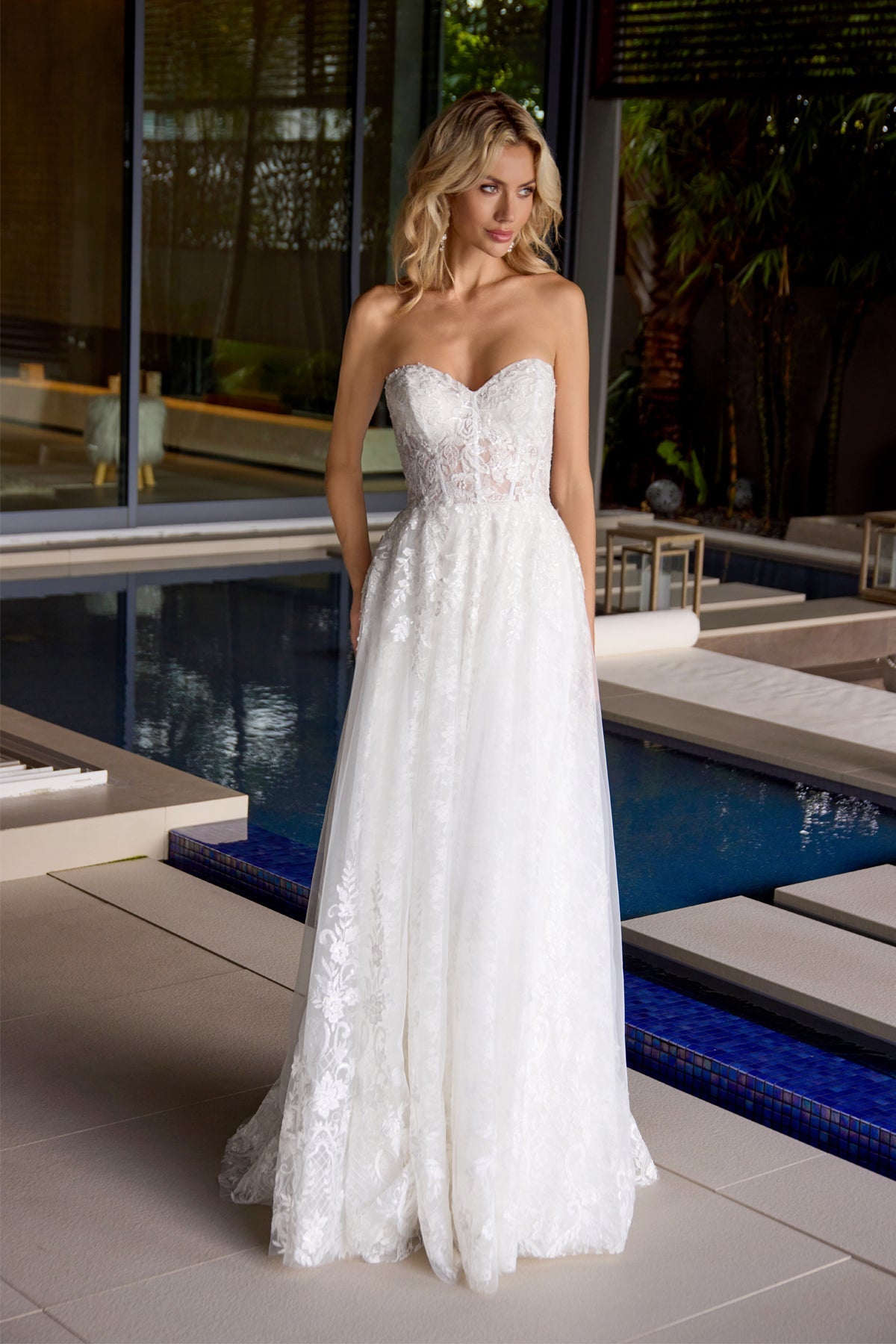 Wedding Dresses Lace Long Corset Ball Gown Wedding Dress Juliet JT2670SW Off White