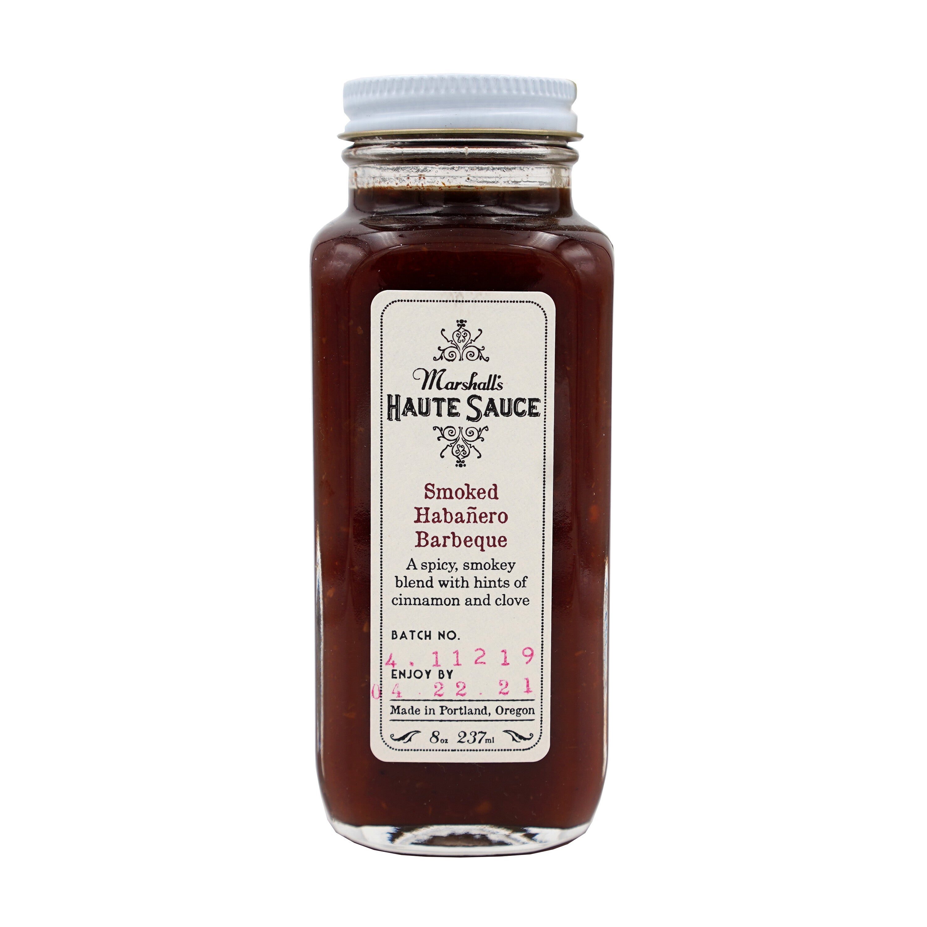 Marshall's Haute Sauce Smoked Habenro Barbeque - 8 OZ 12 Pack