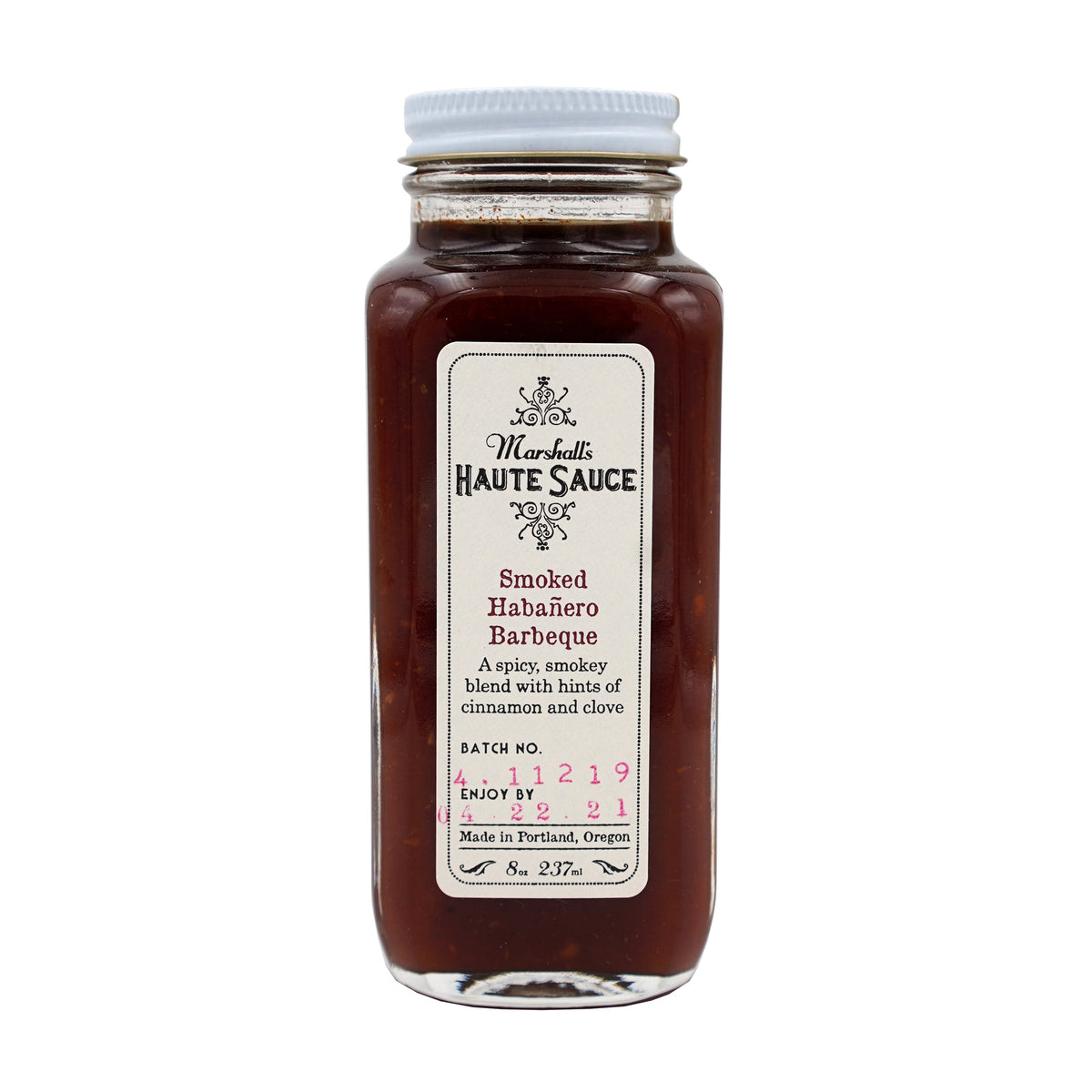 Marshall's Haute Sauce Smoked Habenro Barbeque - 8 OZ 12 Pack
