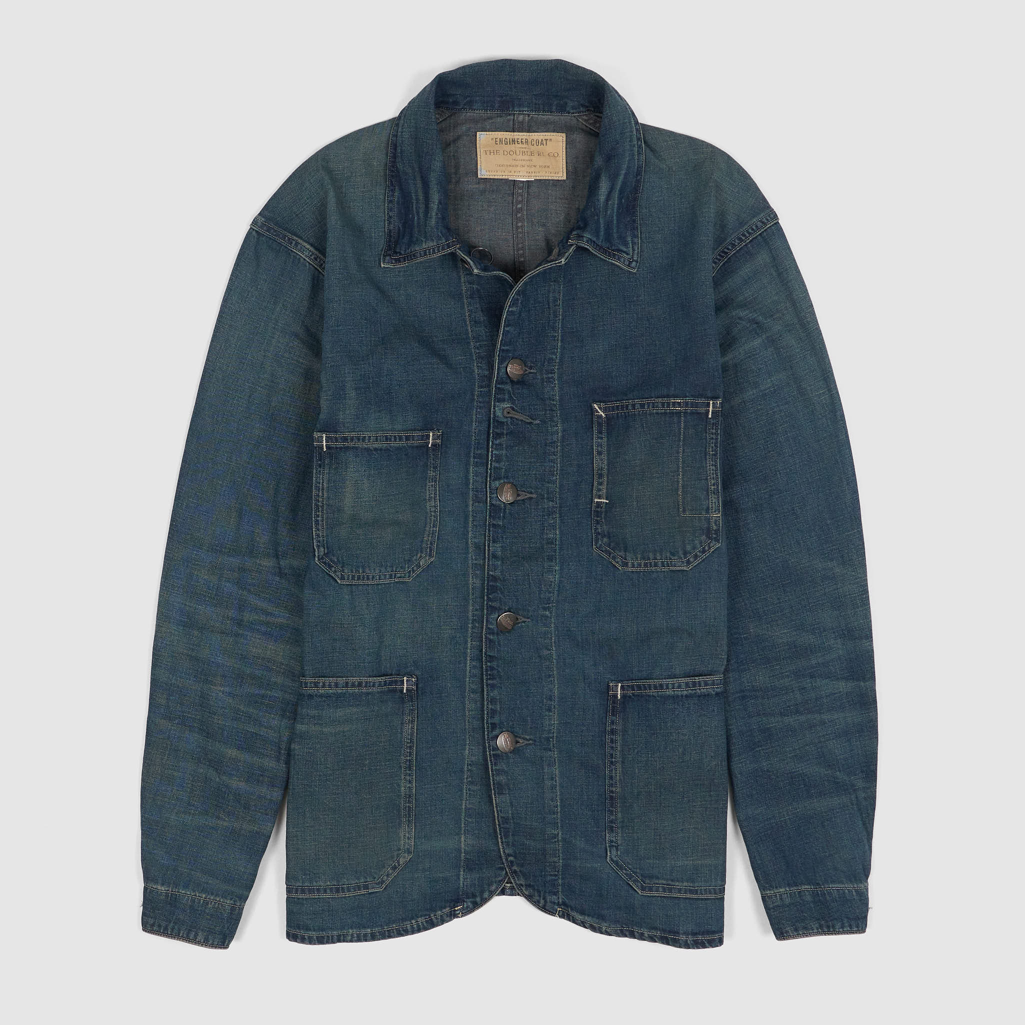 Double RL Engineer Shirt Jacket Cotton- Linen Denim