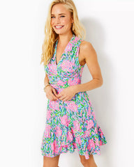 ANNALISE V-NECK DRESS, FRENCHIE BLUE TURTLEY IN LOVE