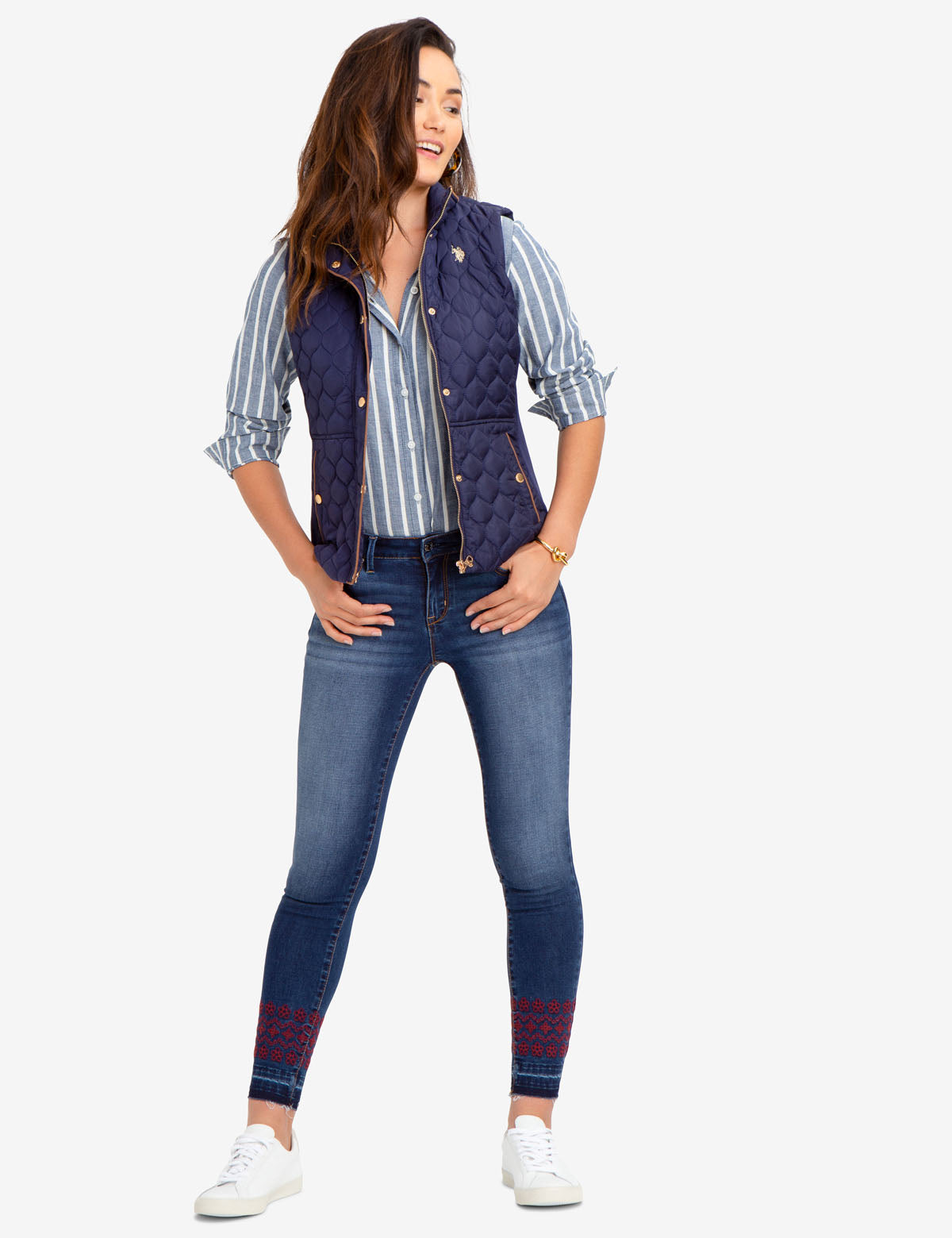 SIDE KNIT QUILTED VEST - U.S. Polo Assn.