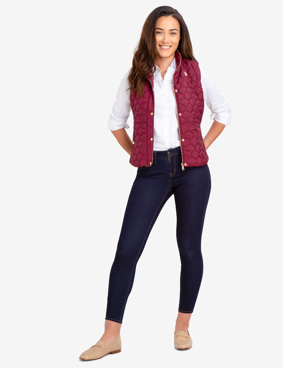 SIDE KNIT QUILTED VEST - U.S. Polo Assn.