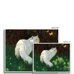 White Cat and Butterflies | Arthur Heyer | 1914