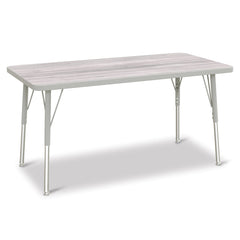 Jonti-Craft Berries Rectangle Activity Table - 24" x 48" - 24-31"H - Driftwood Grey/Grey