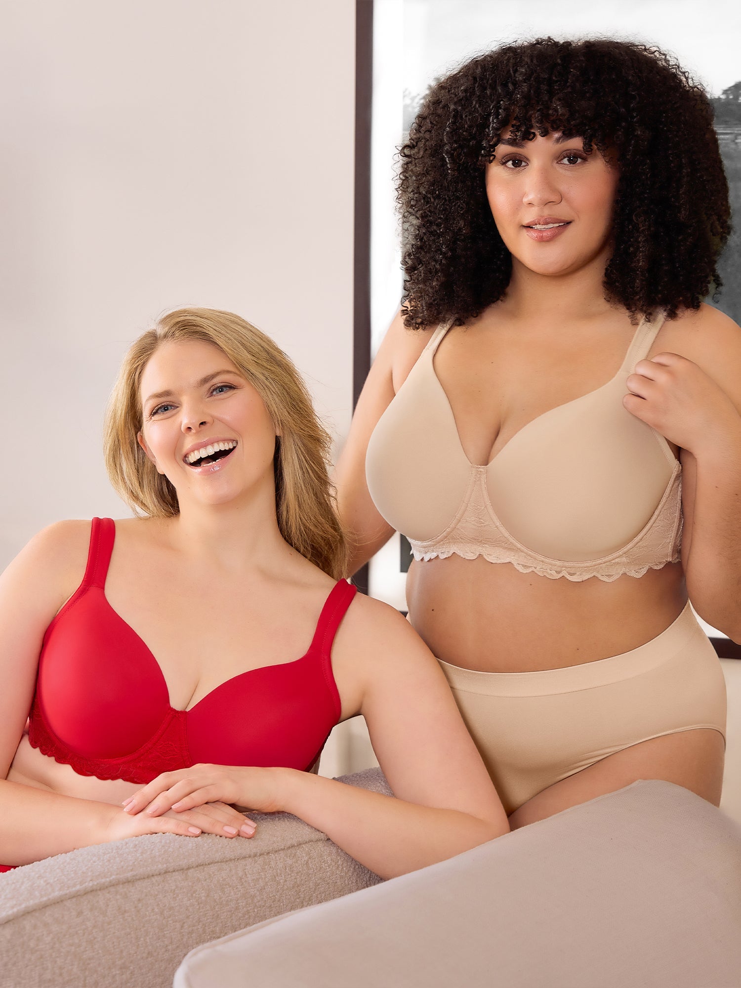 The Chloe - Lace Band Lightly Padded Underwire T-Shirt Bra - Sand,38A