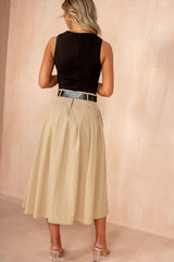 Haven Stone 2 in 1 Belted Midi Dress