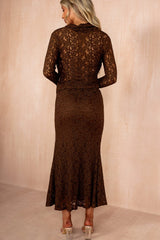 Lexi Brown Floral Lace Co Ord