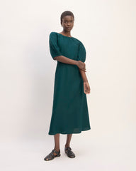 womens-linen-ss-scoop-midi-dress-dark-sea | primary